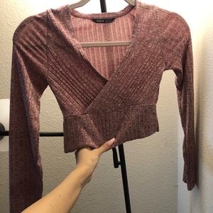 Rib knit crop tee
